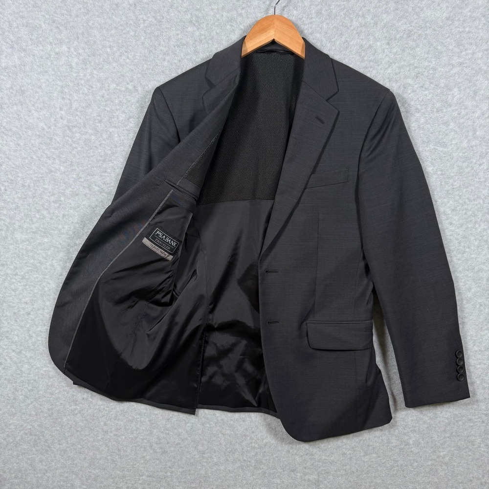 Jos A Bank Traveler Travel Tech Blazer Mens 36 Short 36S Charcoal Gray Jacket